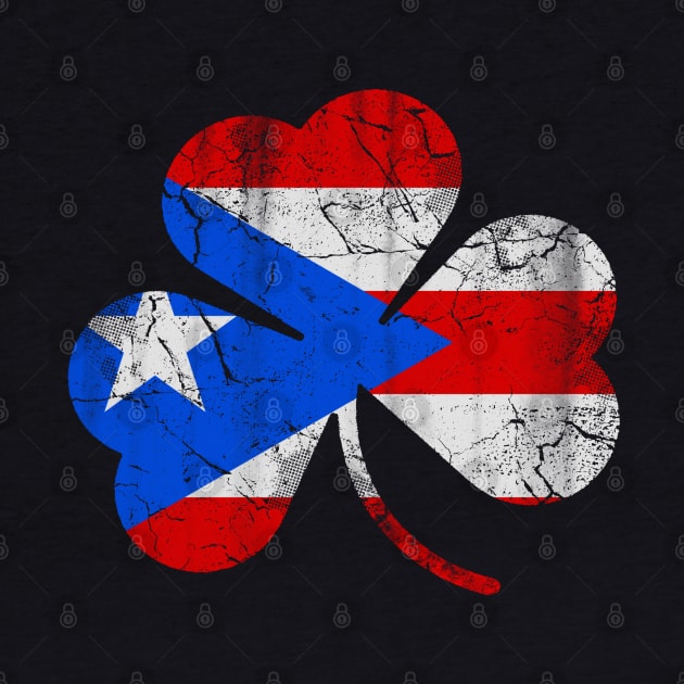 Puerto Rico Flag Shamrock Irish St Patrick's Day by E